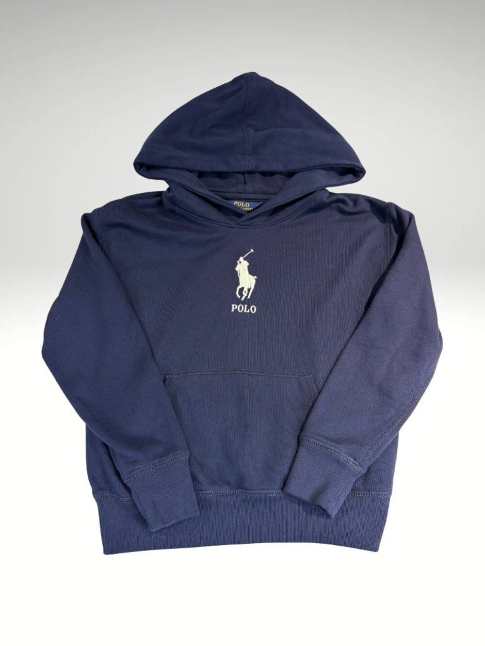 Polo Ralph Lauren Boys Navy Blue Logo Hoodie Size Medium (8-10) (SKU: 201B)